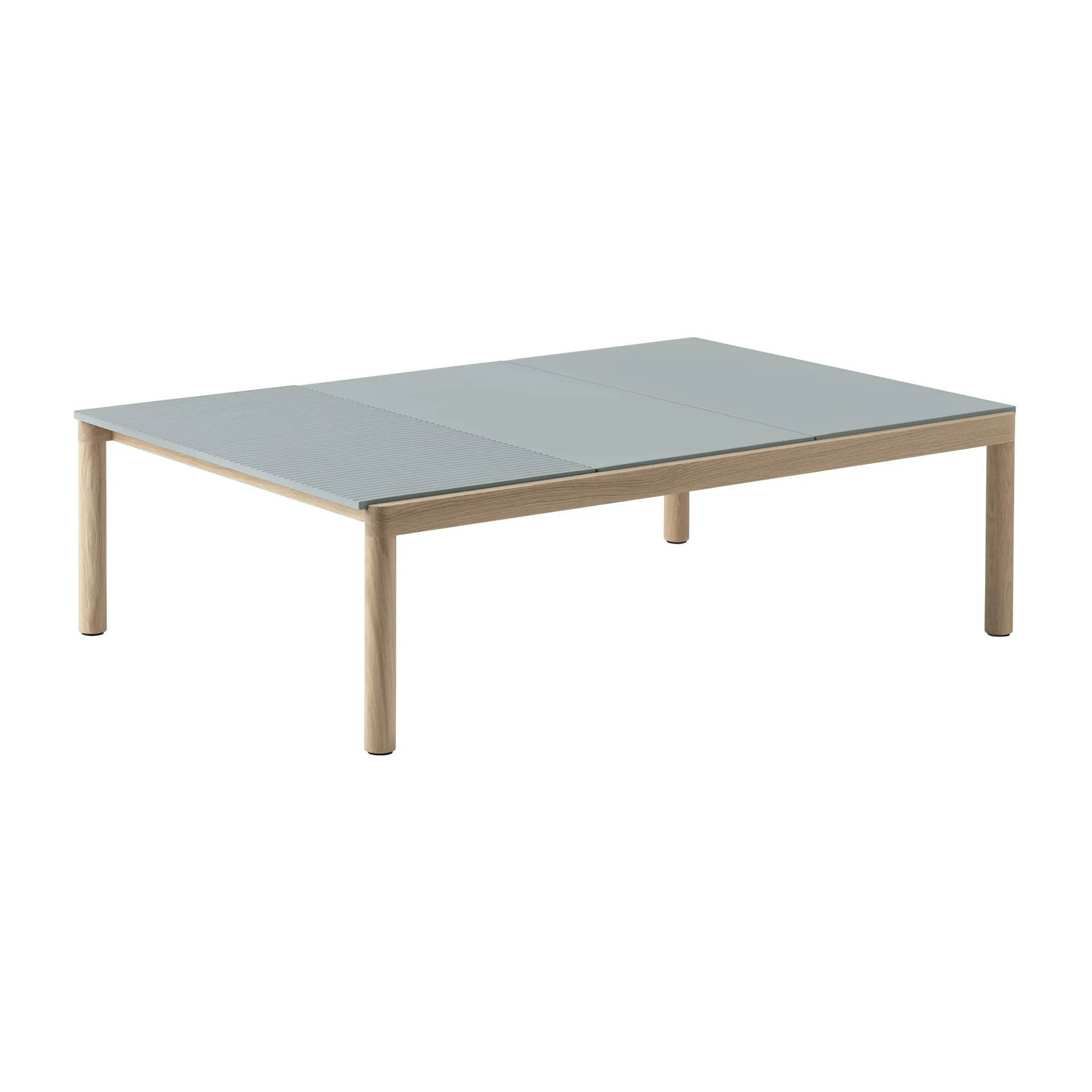 Couple 2 Plain-1 Wavy salongbord 120 x 84 x 35 cm, Pale blue-oak Muuto
