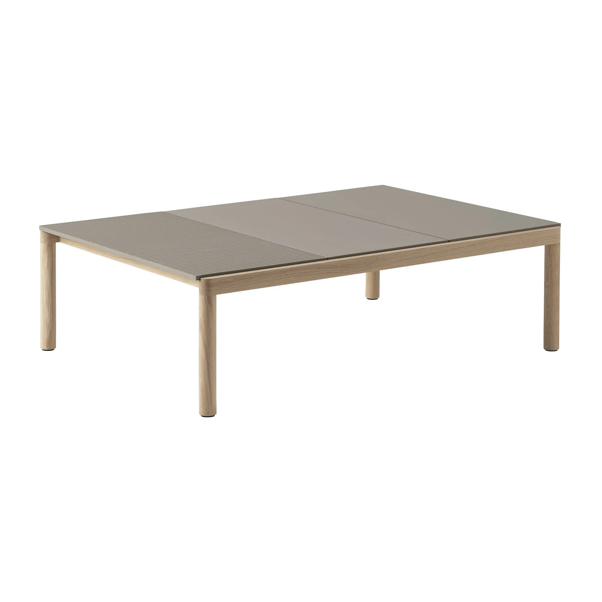 Couple 2 Plain-1 Wavy salongbord 120 x 84 x 35 cm, Taupe-oak Muuto