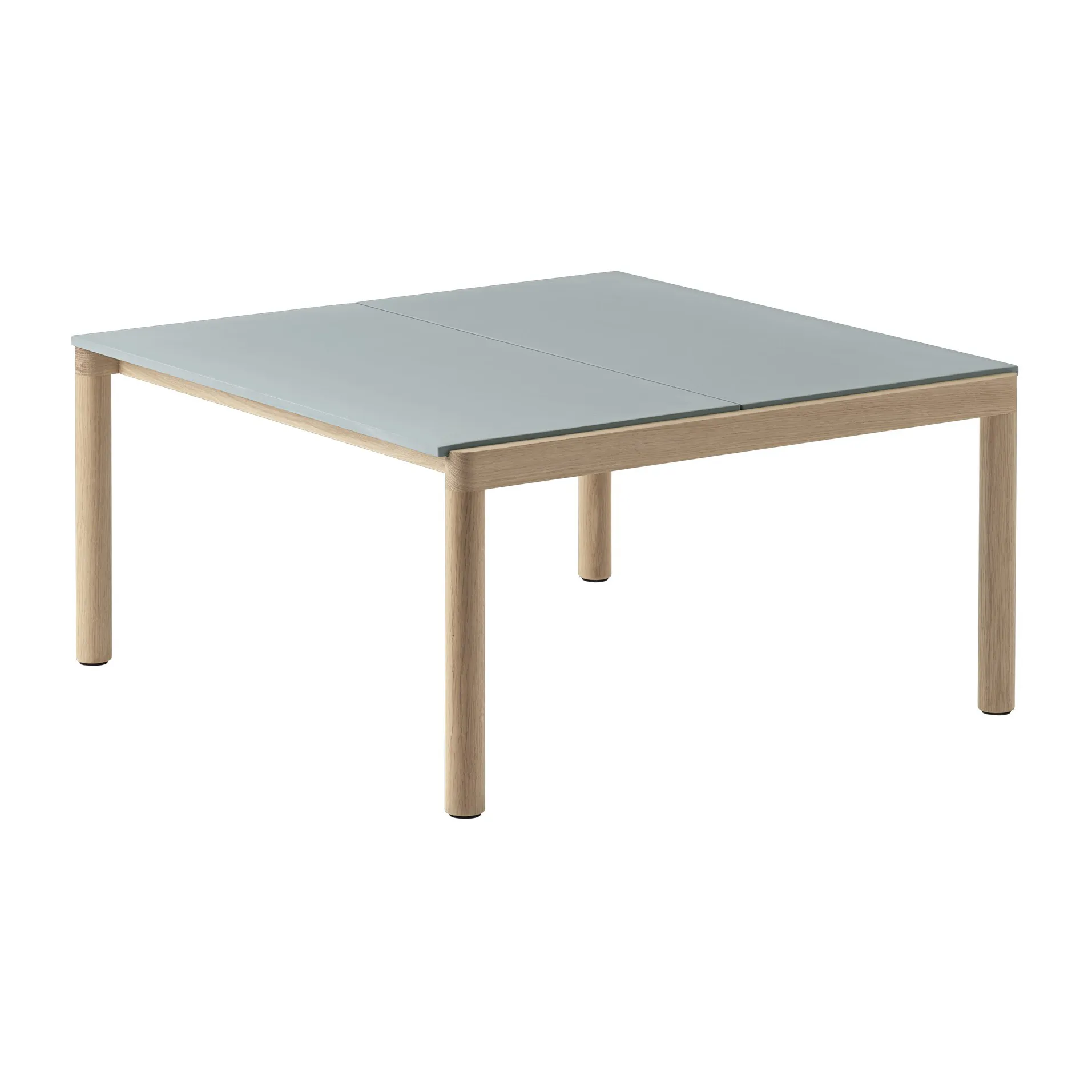 Couple 2 Plain salongbord 80 x 84 x 40 cm, Pale blue-oak Muuto