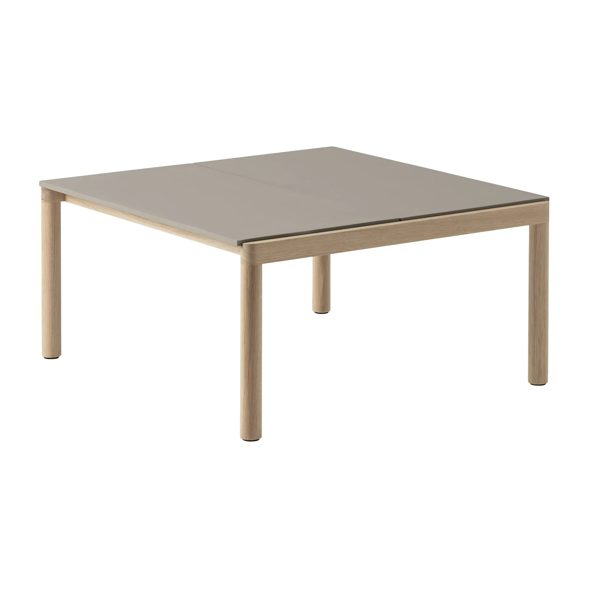 Couple 2 Plain salongbord 80 x 84 x 40 cm, Taupe-oak Muuto
