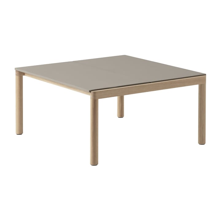 Couple 2 Plain salongbord 80 x 84 x 40 cm - Taupe-oak - Muuto