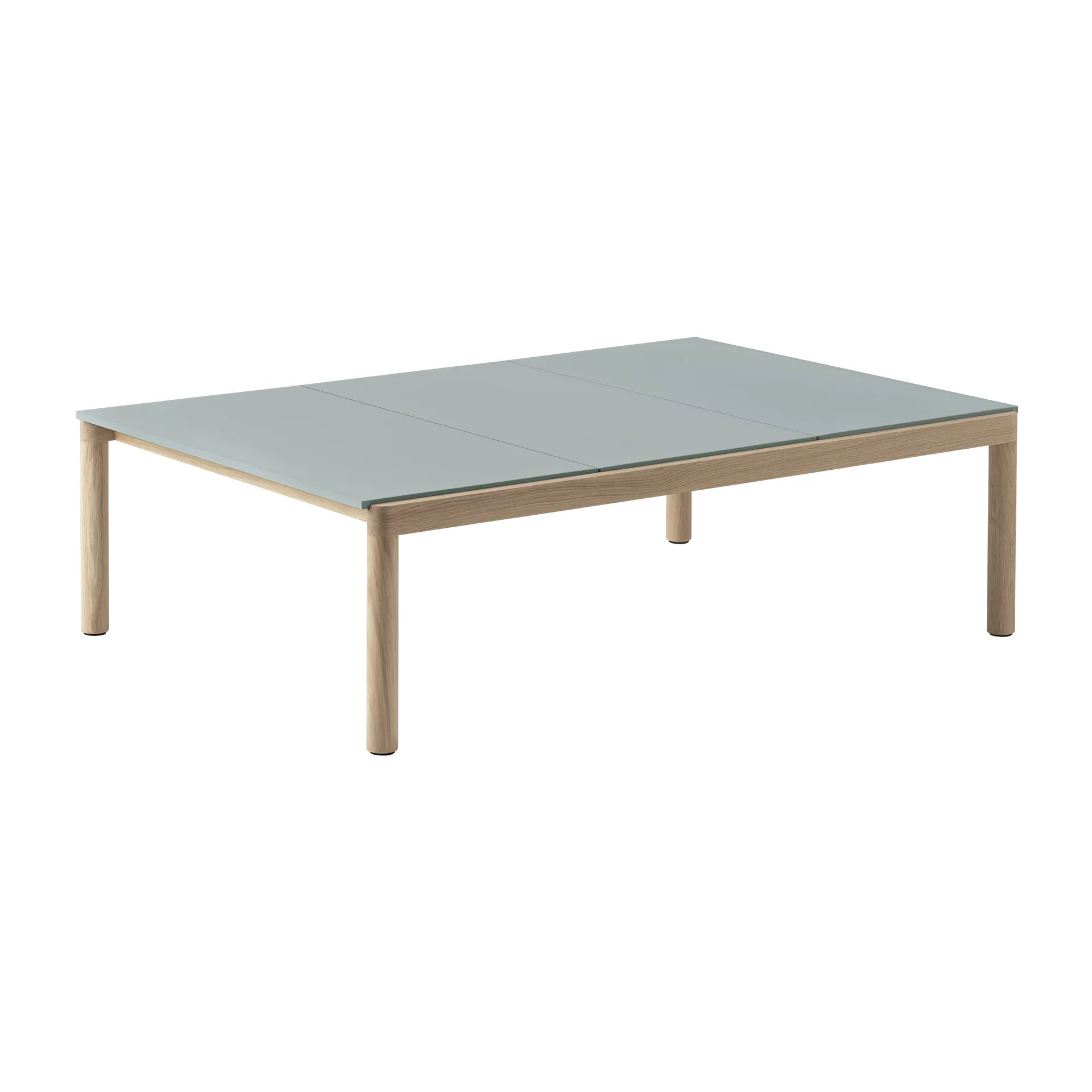 Couple 3 Plain salongbord 120 x 84 x 35 cm, Pale blue-oak Muuto