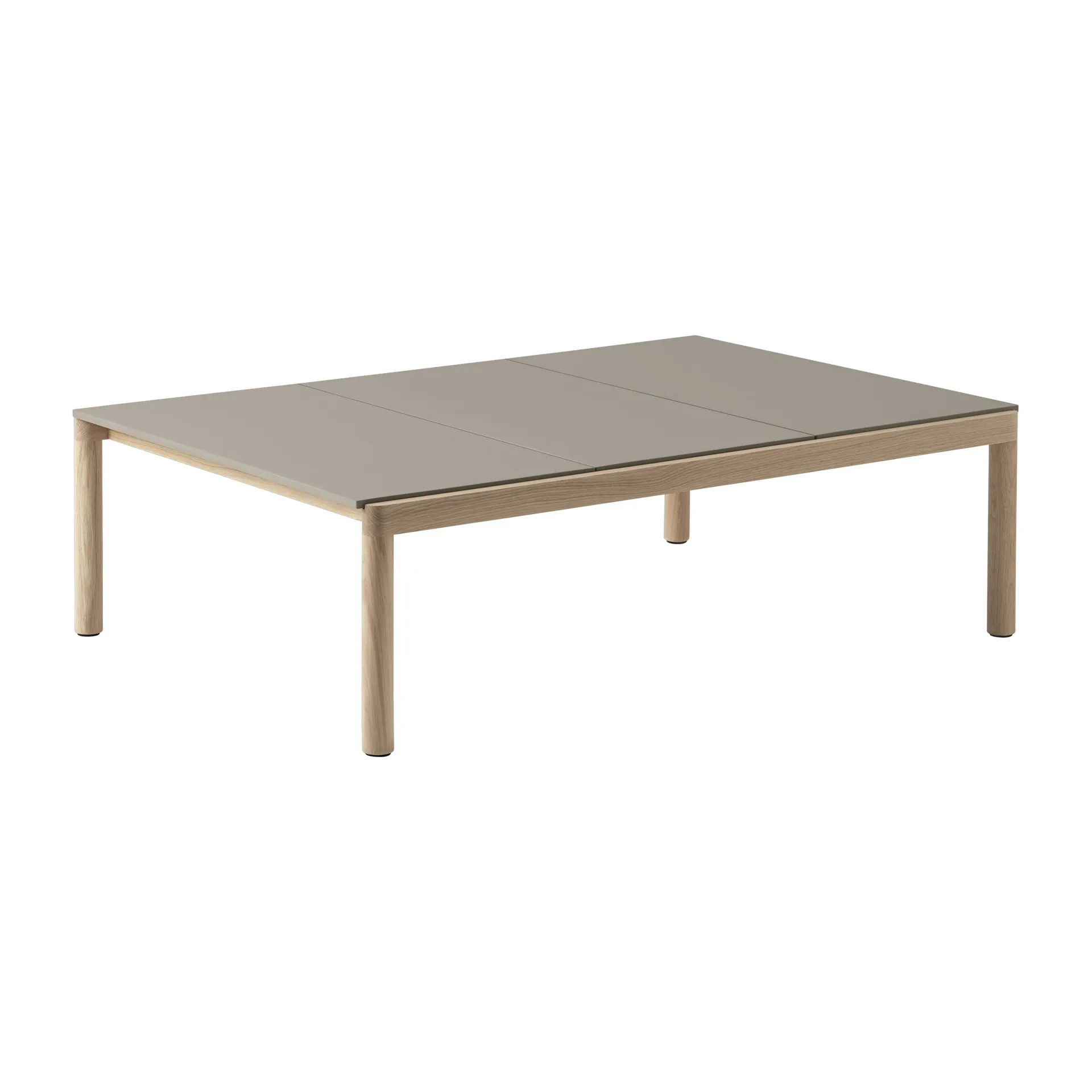 Couple 3 Plain salongbord 120 x 84 x 35 cm, Taupe-oak Muuto