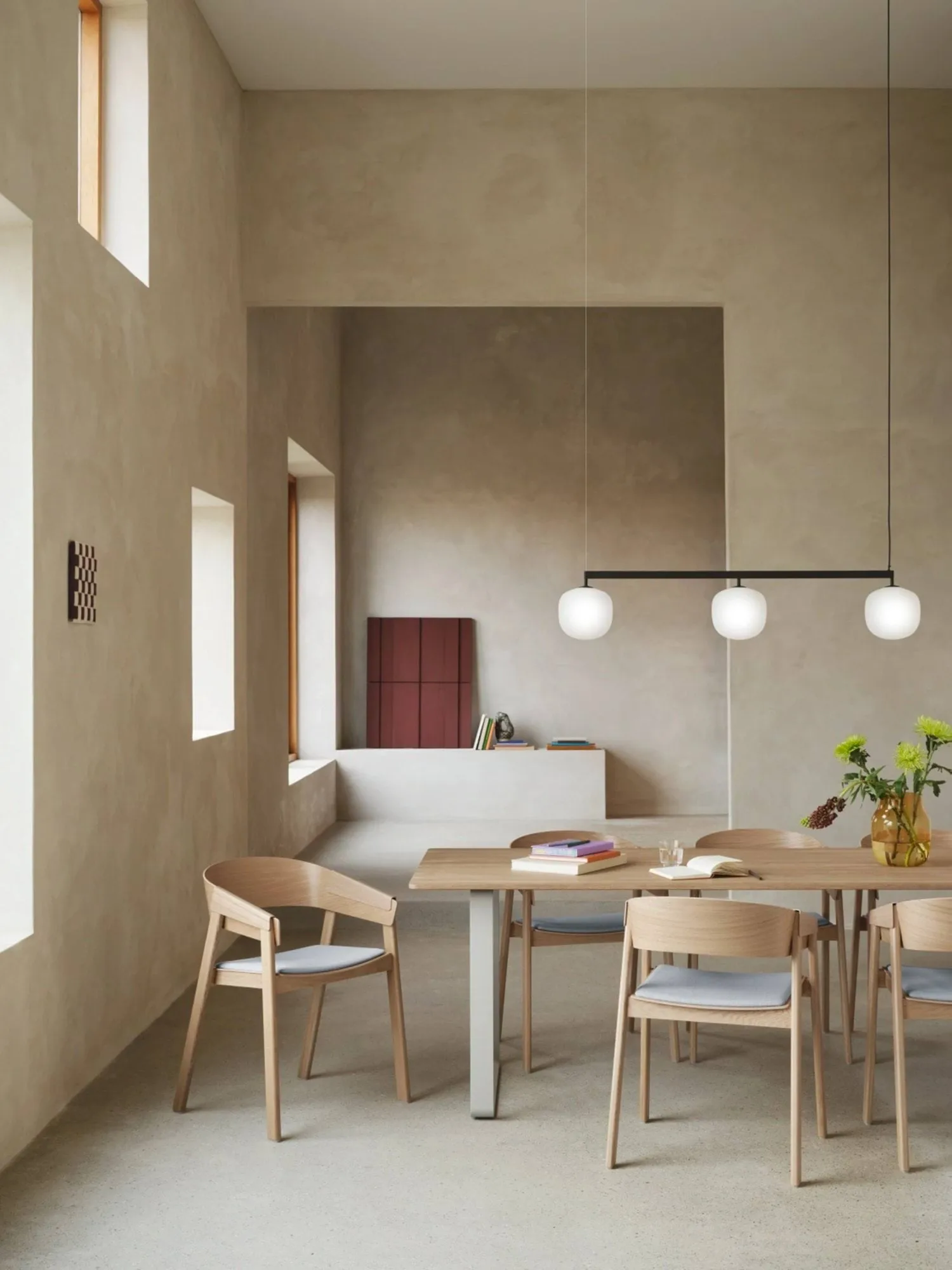 Cover karmstol trukket sete, Refine leather cognac-Oak Muuto