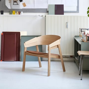 Cover lounge chair leather - Cognac-eik - Muuto