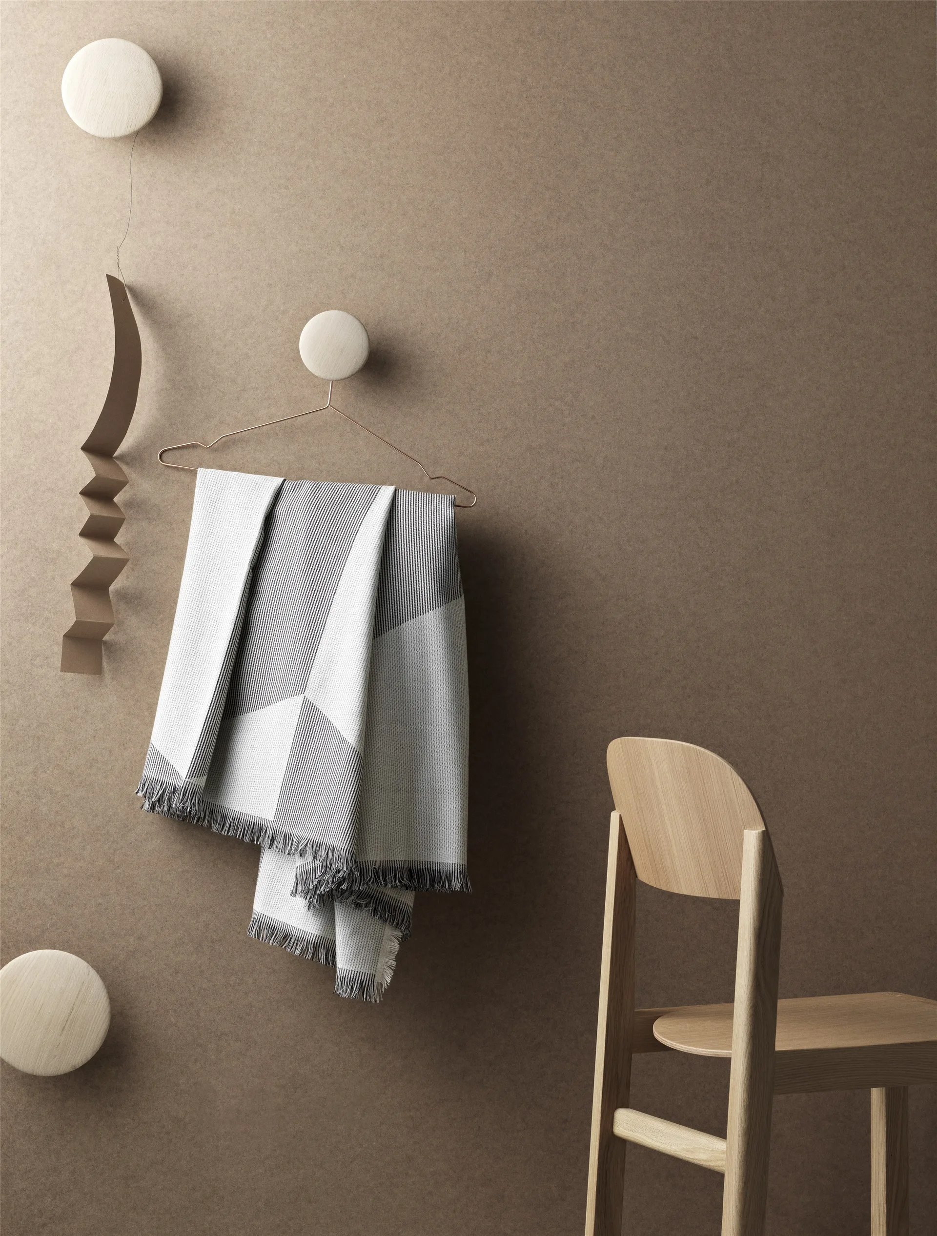 Dots klesknagger 5 stk, Eik Muuto