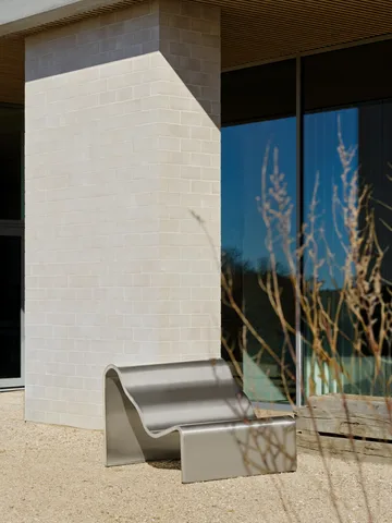 Dream View benk - Børstet stål, 100 cm - Muuto