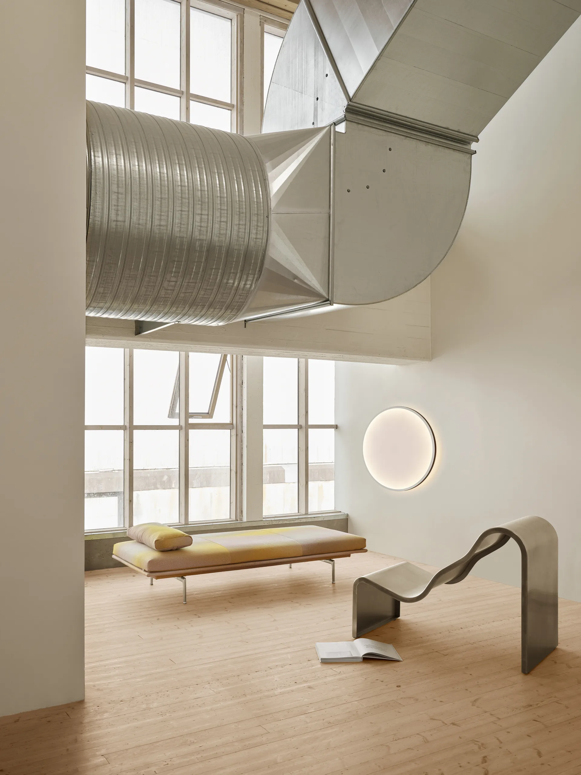 Dream View benk, Børstet stål, 60 cm Muuto