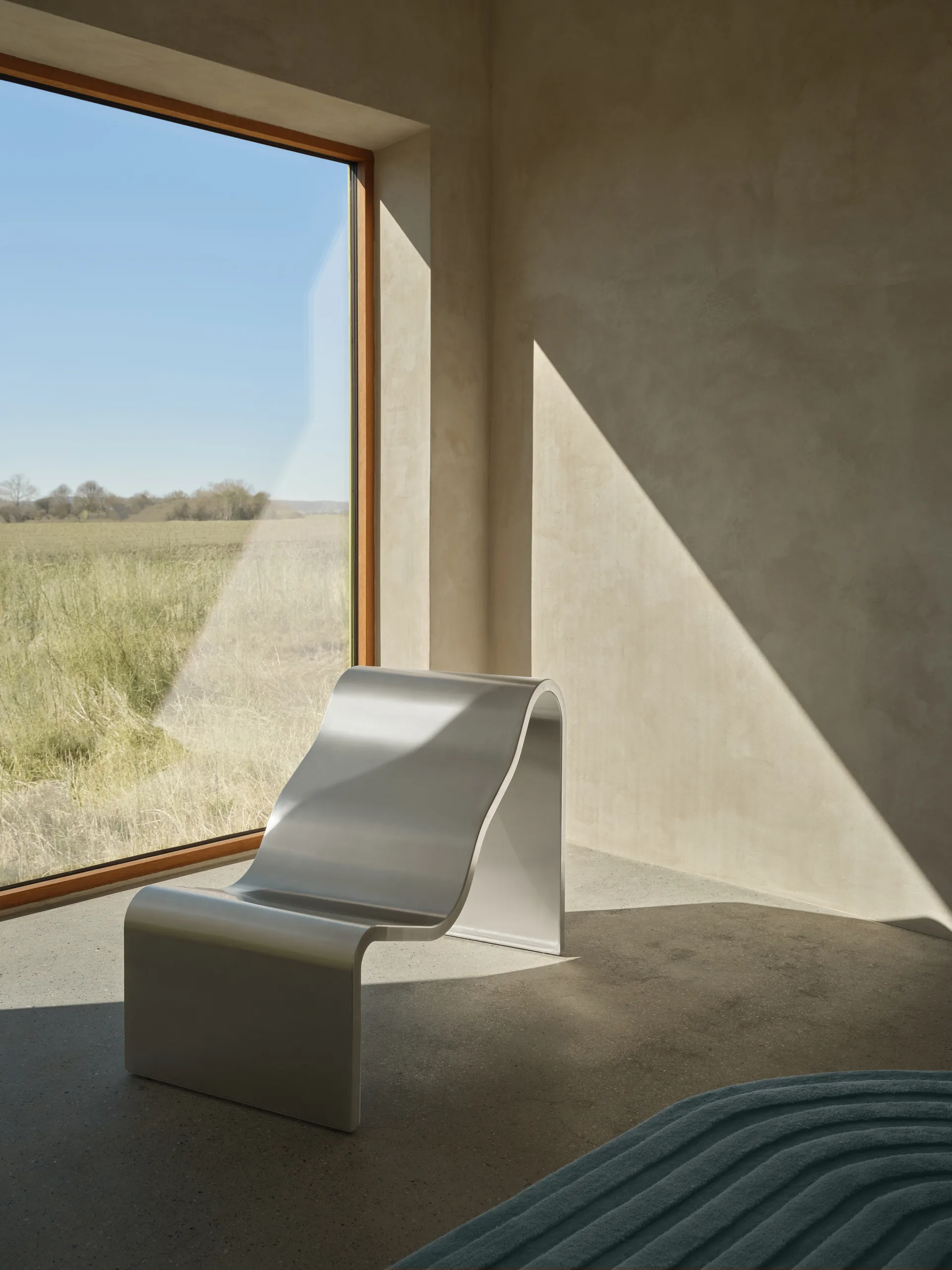 Dream View benk, Børstet stål, 60 cm Muuto