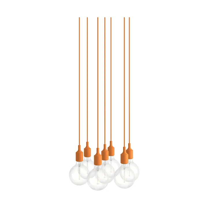 E27 Pendant Cluster 7 pendellampe - Lyseoransje - Muuto