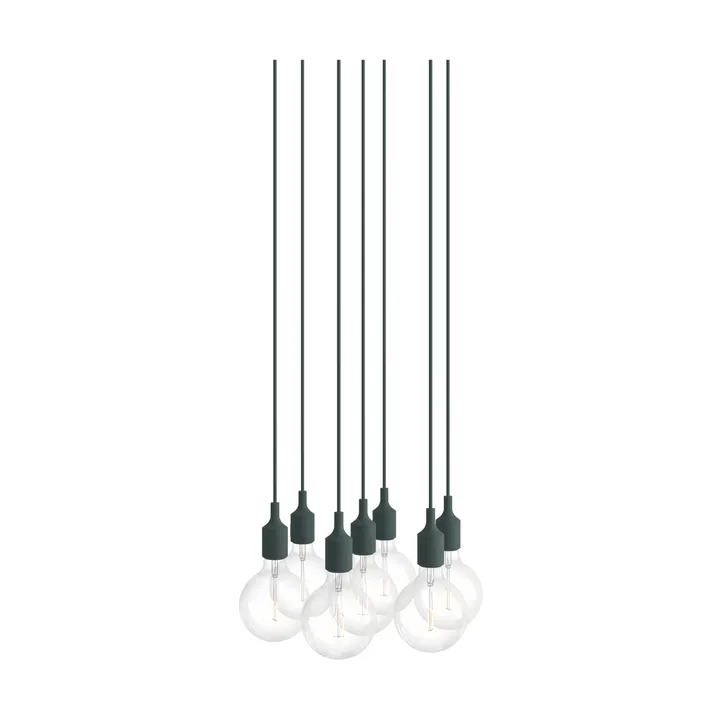 E27 Pendant Cluster 7 pendellampe - Mørk grønn - Muuto