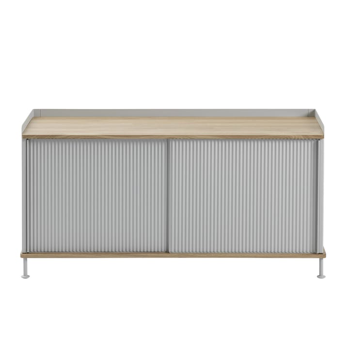 Enfold sidebord, lavt 125x45x63 cm - eik, grå - Muuto