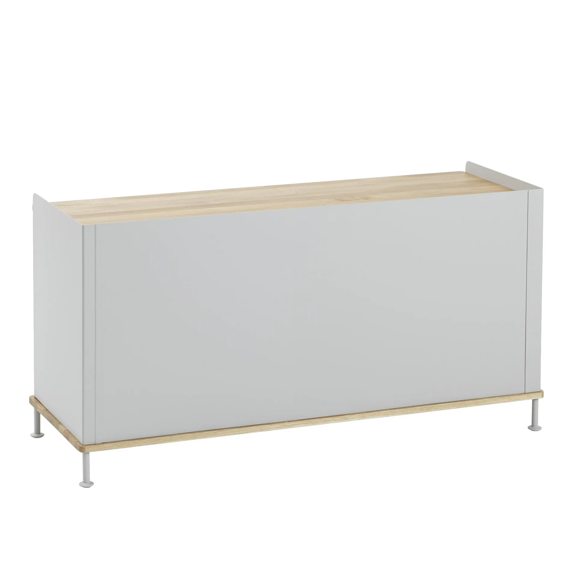 Enfold sidebord, lavt 125x45x63 cm, eik, grå Muuto
