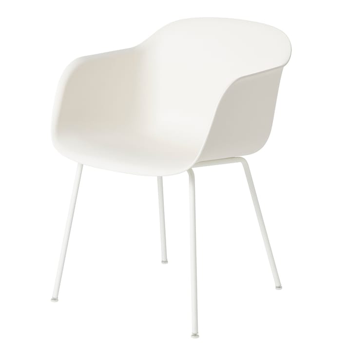 Fiber chair stol med armstøtte - hvit - Muuto