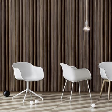 Fiber chair stol med armstøtte - hvit - Muuto
