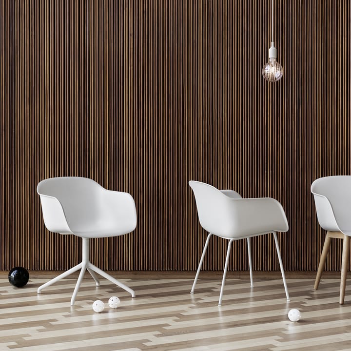 Fiber karmstol tube base, Remix 433-grey Muuto