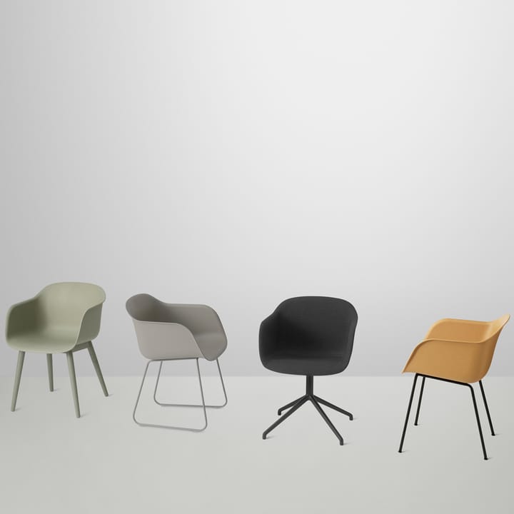 Fiber karmstol tube base, Remix 433-grey Muuto
