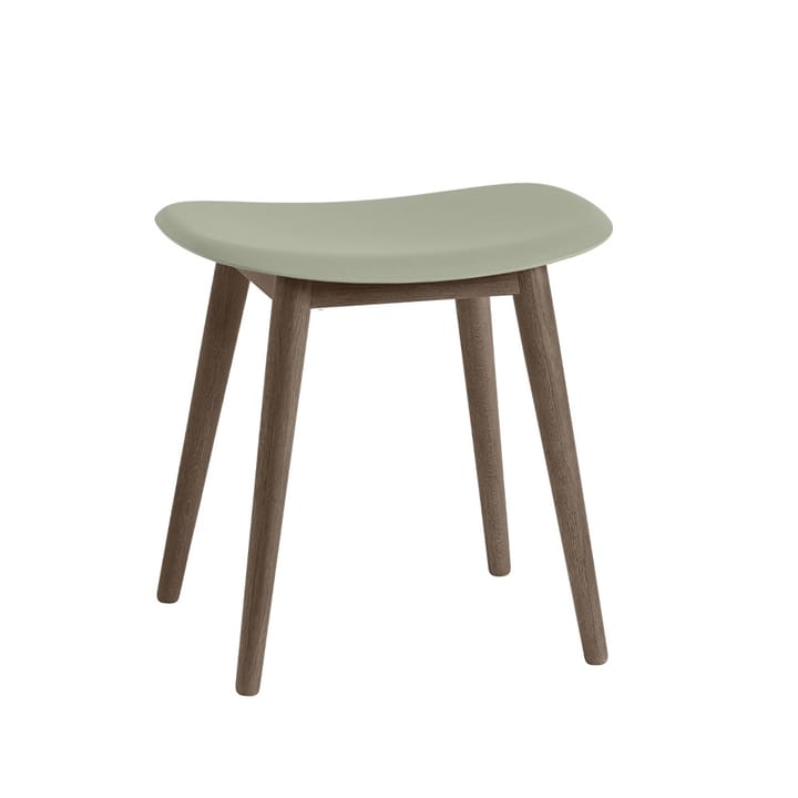 Fiber krakk, dusty green, mørkebrunbeisede ben Muuto