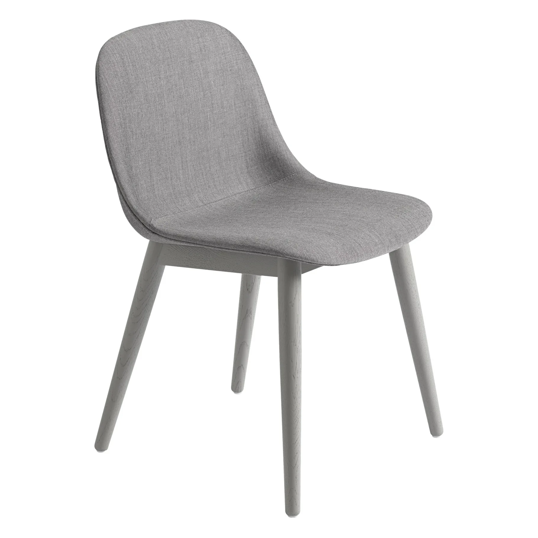 Fiber Side Chair stol med trebein, Remix 133-grey Muuto