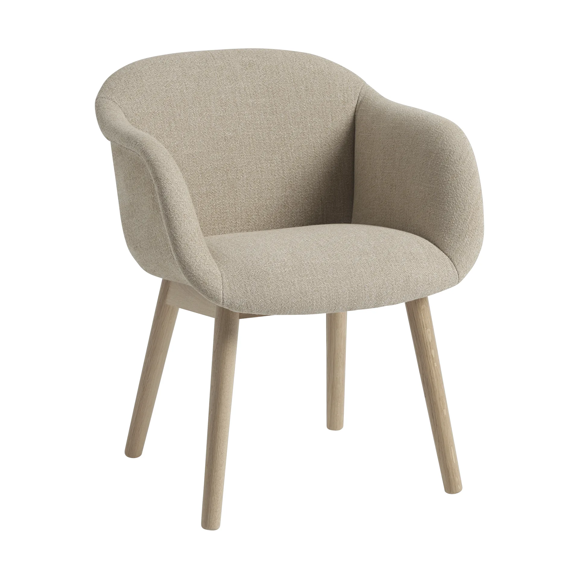 Fiber Soft Armchair med treben, Ecriture 240/Oak Muuto