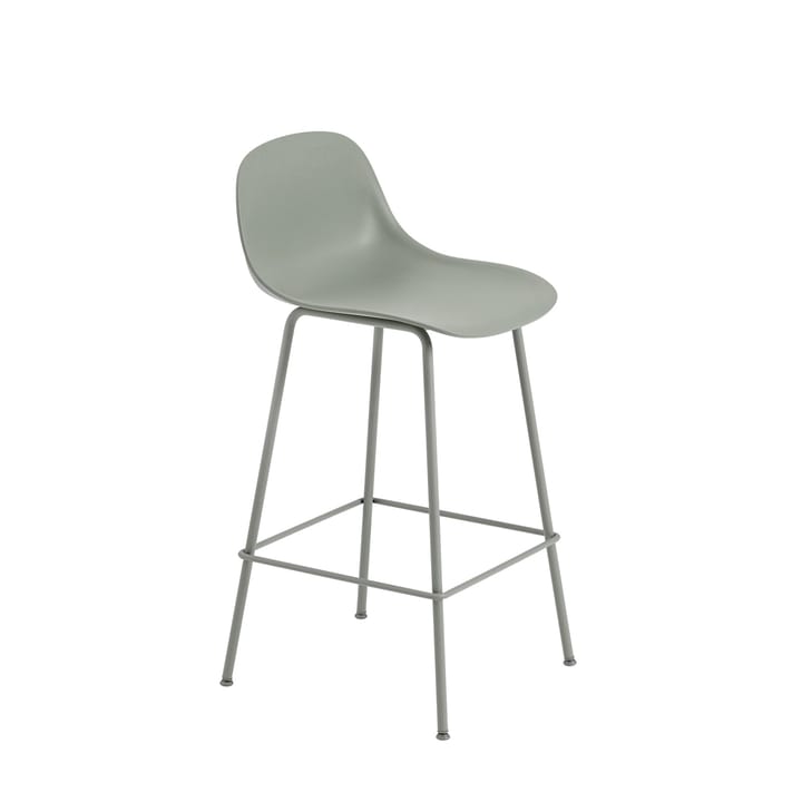 Fiber Tube barstol ryggstøtte 65 cm - dusty green - Muuto