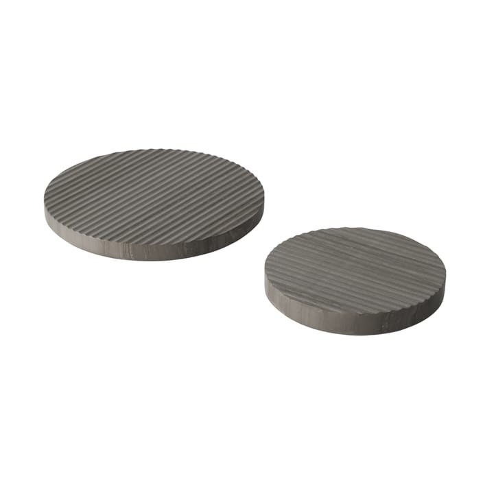 Groove gryteunderlag marmor, grå liten Muuto