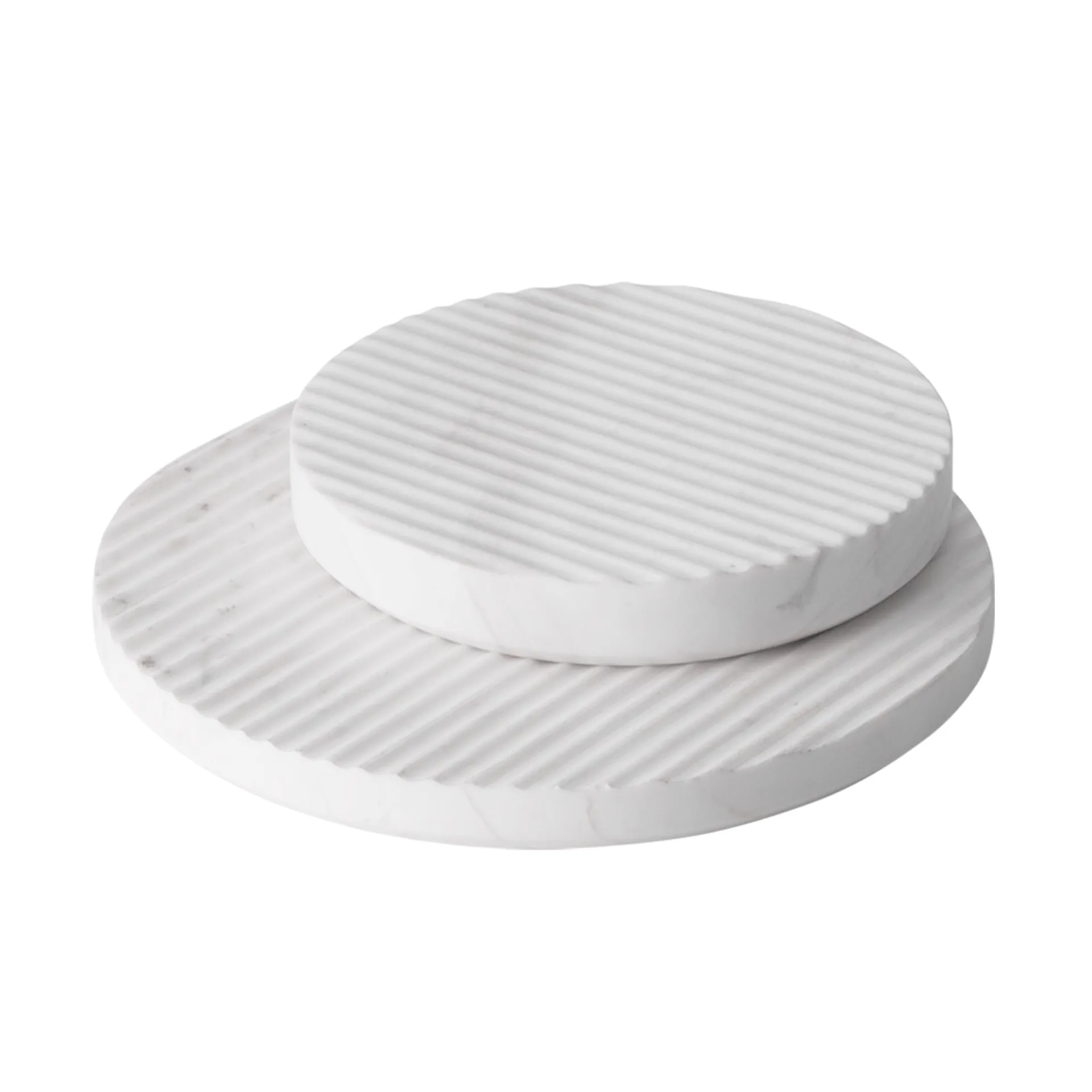 Groove gryteunderlag marmor, hvit liten Muuto
