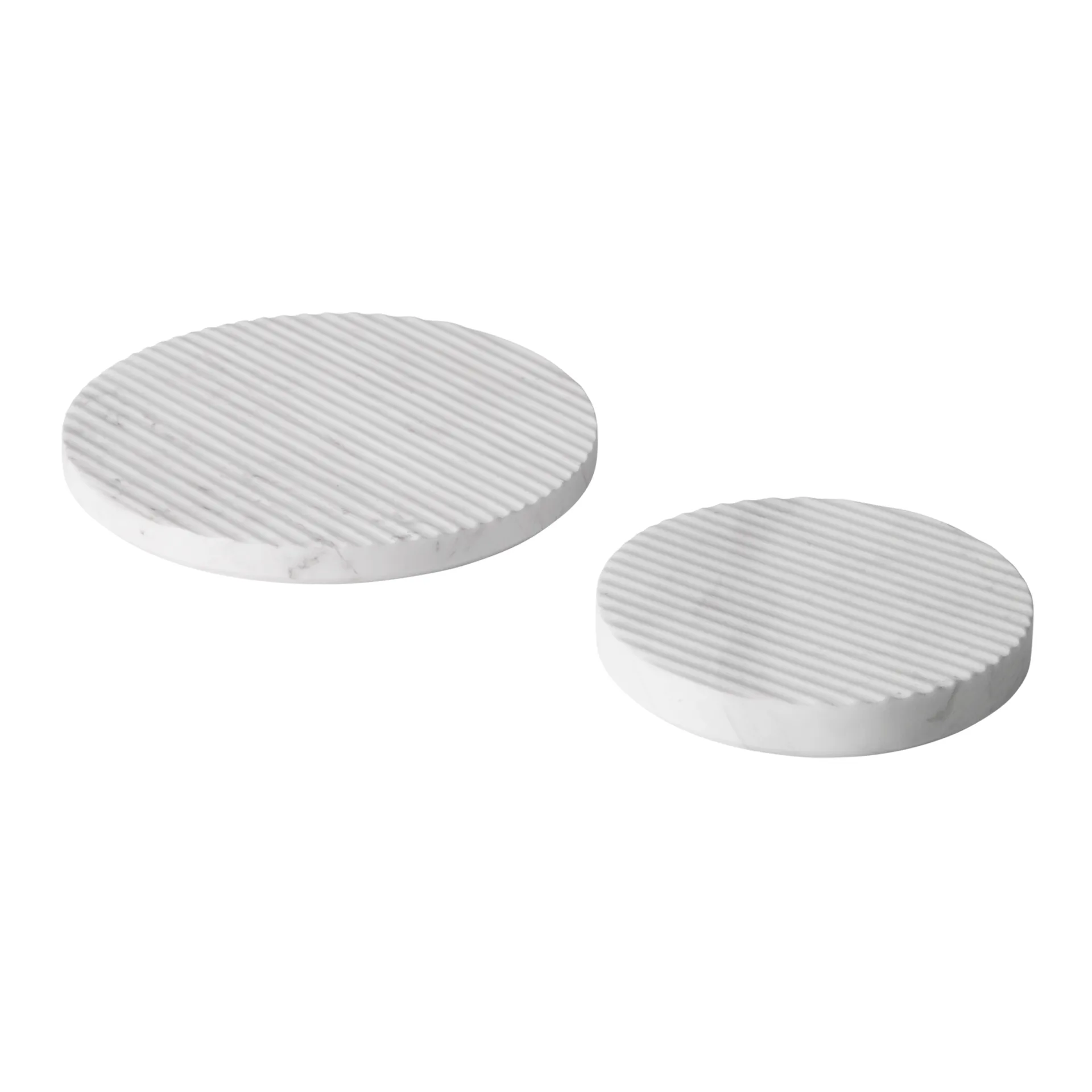 Groove gryteunderlag marmor, hvit liten Muuto