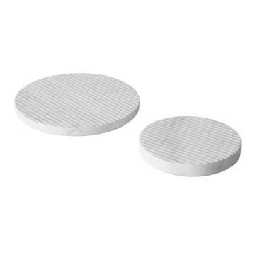 Groove gryteunderlag marmor - hvit liten - Muuto