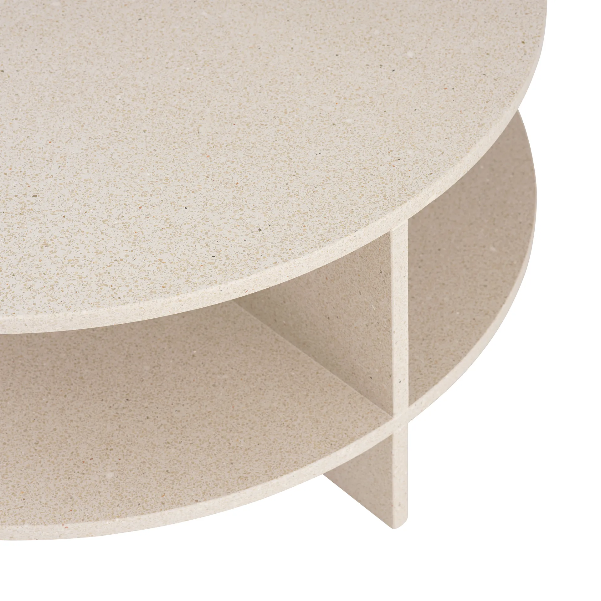 Halves sofabord, Light taupe-terrazzo, Ø85 cm Muuto