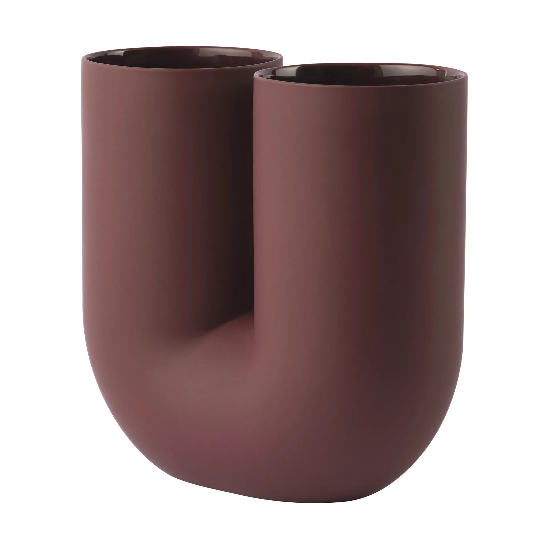 Kink vase 26 cm, Deep red Muuto