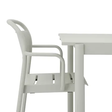 Linear Steel Armchairstol med armlener - Grey (RAL 7044) - Muuto