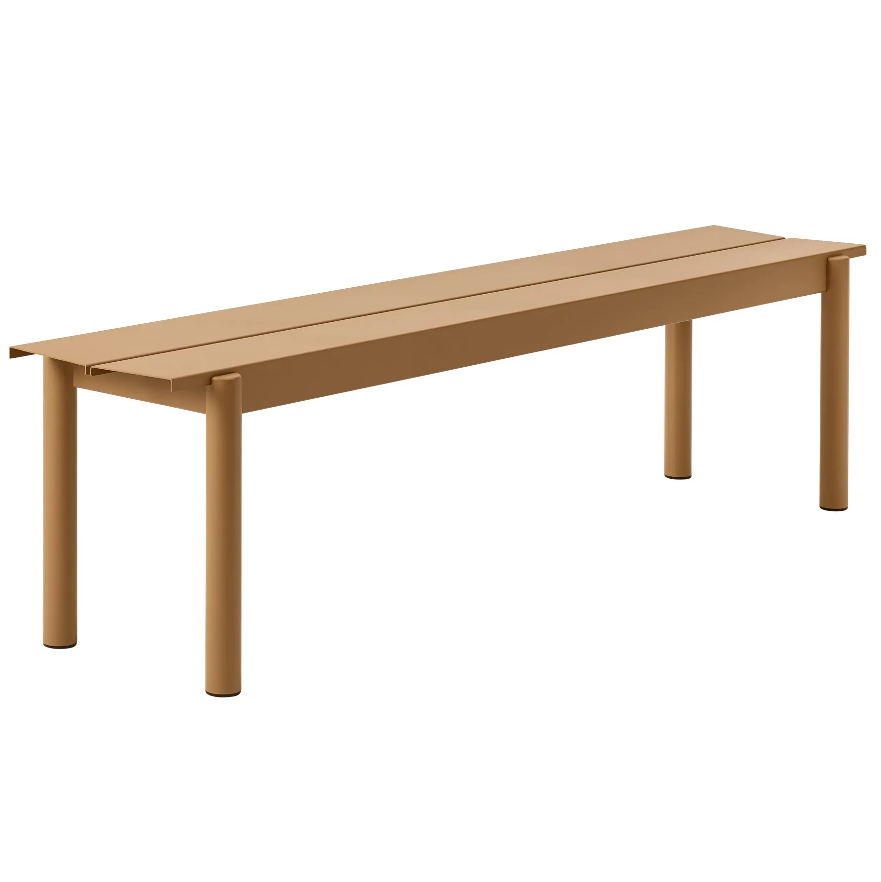 Linear Steel Bench benk 170x34 cm, Burnt orange Muuto