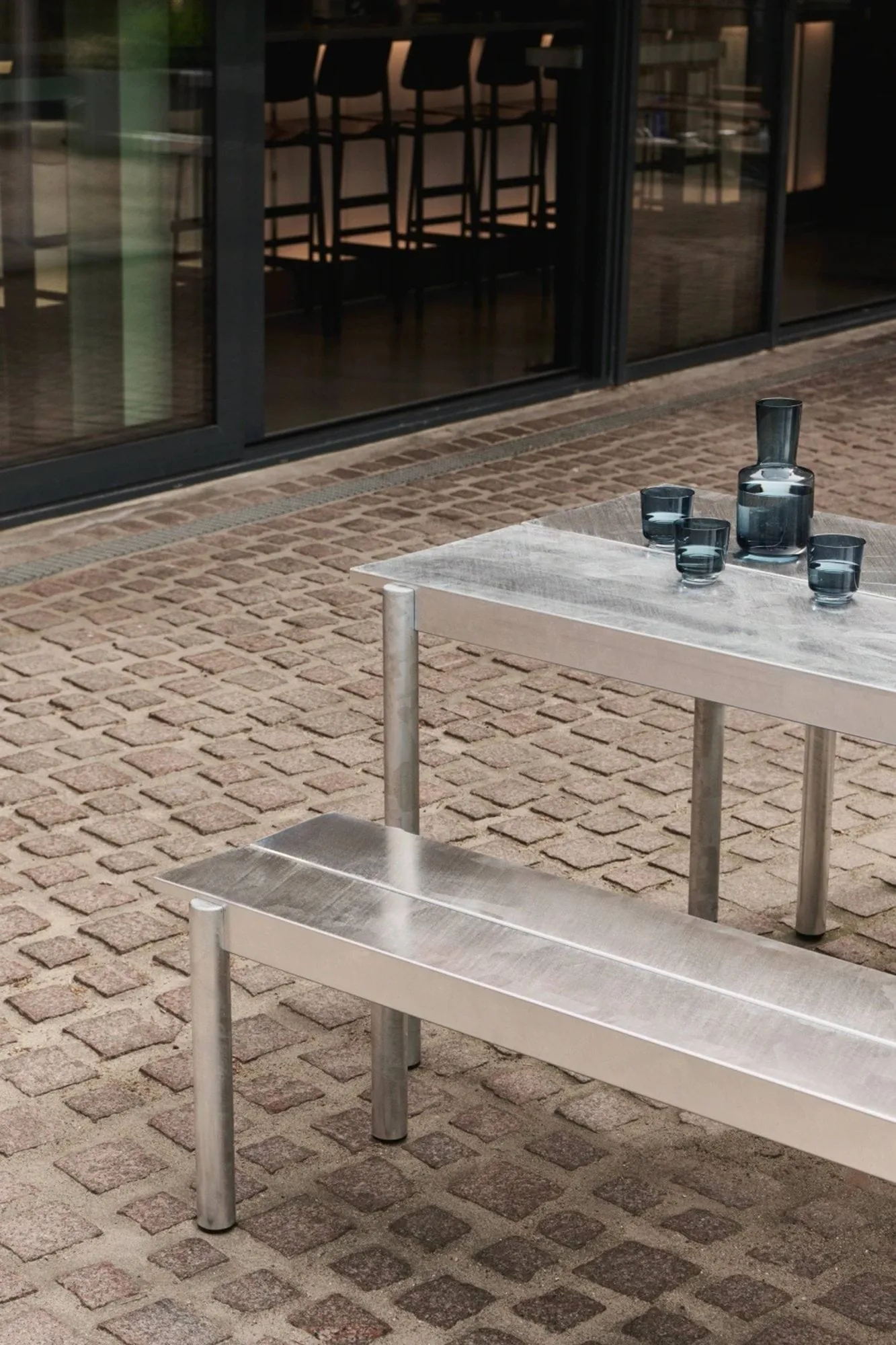 Linear Steel Bench benk 170x34 cm, Warm galvanized steel Muuto