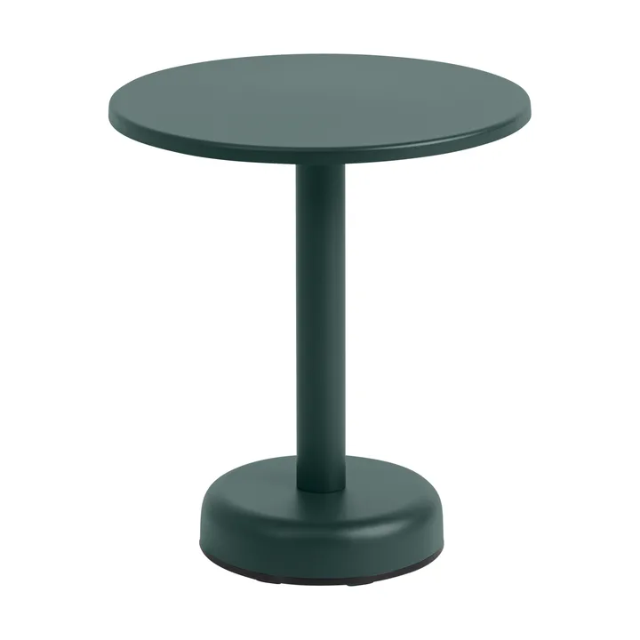 Linear Steel sofabord - Dark green, Ø42x47 cm - Muuto