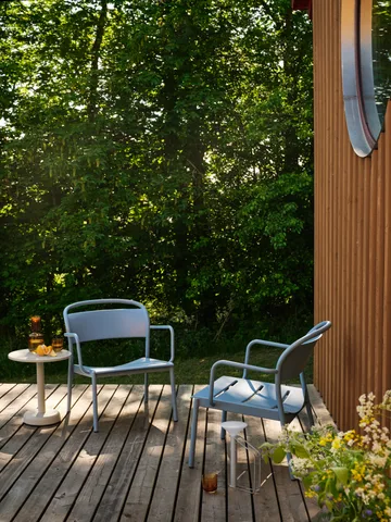 Linear Steel sofabord - Grey, Ø42x47 cm - Muuto