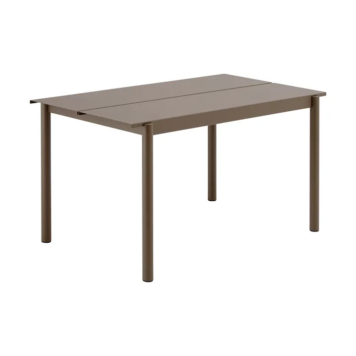 Linear Steel Table bord 140x75 cm - Taupe - Muuto
