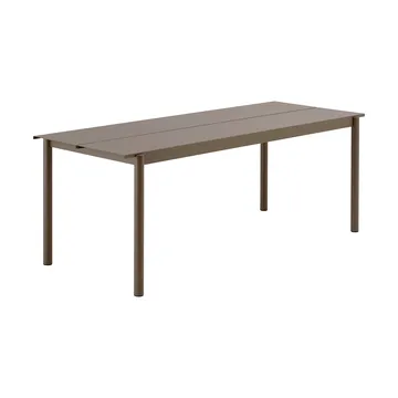 Linear Steel Table bord 200x75 cm - Taupe - Muuto