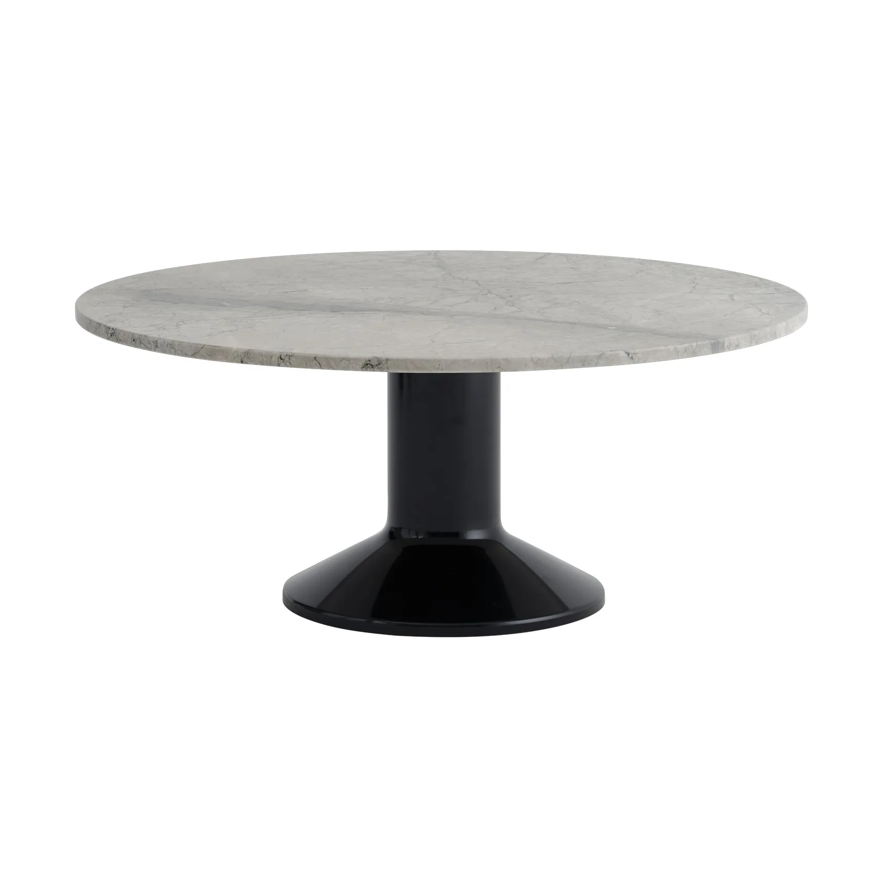 Midst sofabord, Grey marble-black, Ø90 cm Muuto