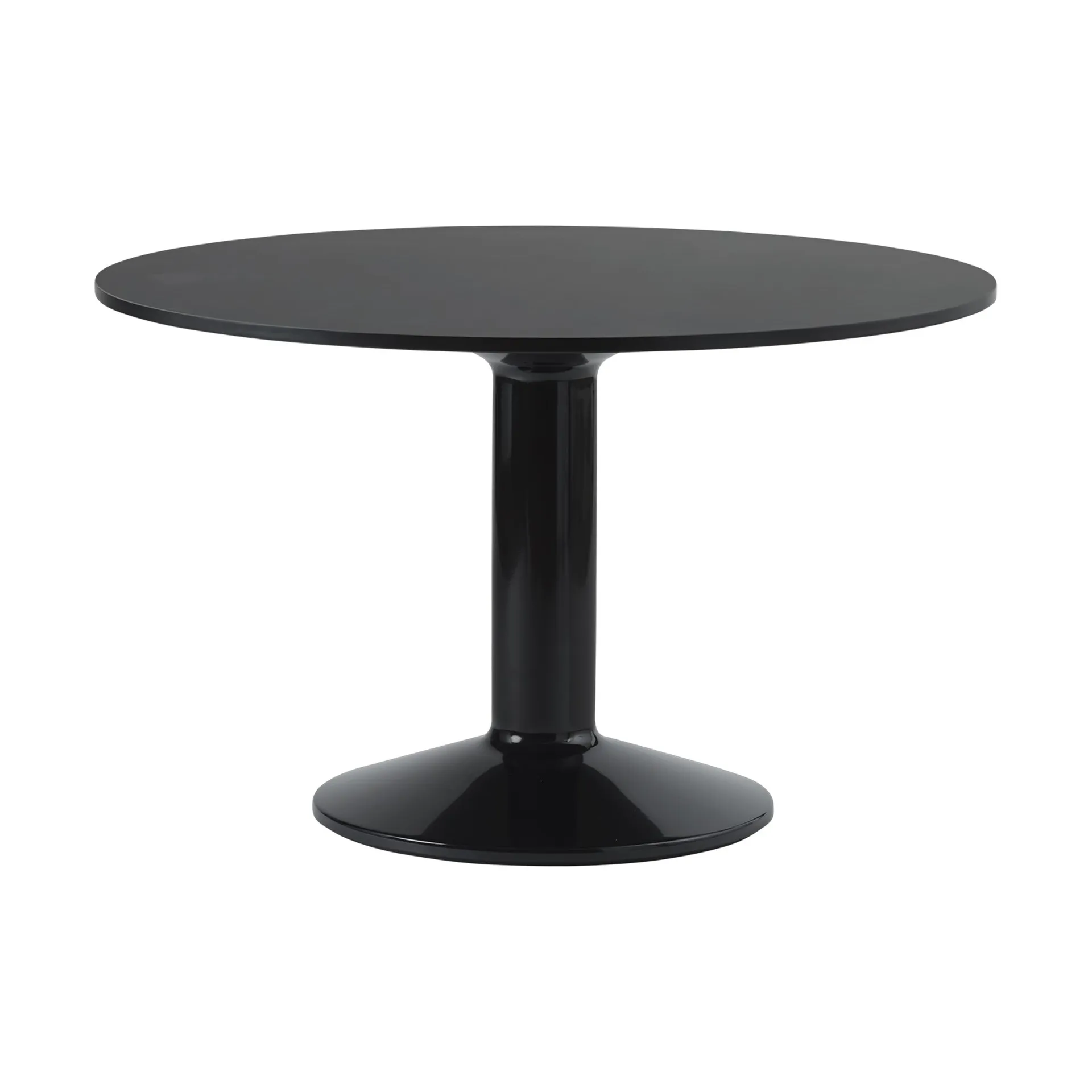 Midst søylebord Ø 120 cm, Black Linoleum-Black Muuto