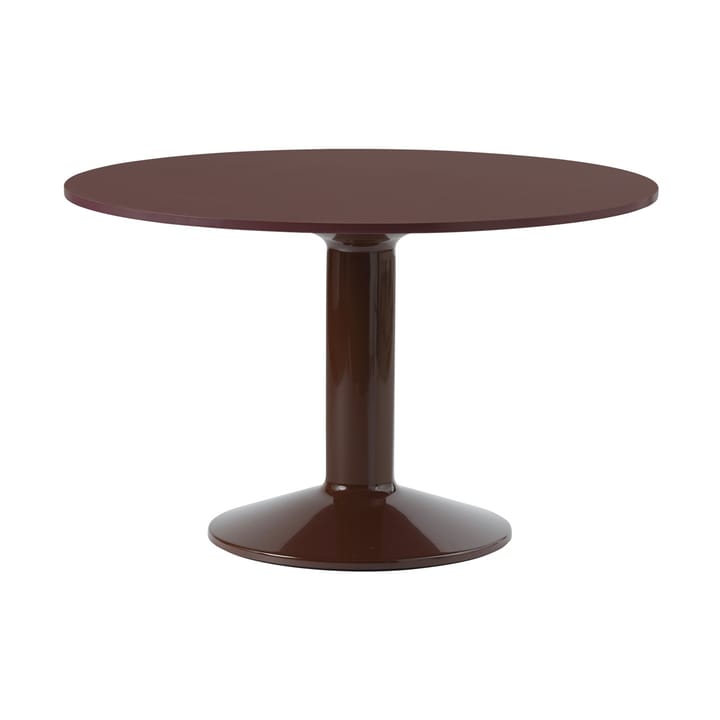 Midst søylebord Ø 120 cm - Dark Red Linoleum-Dark Red - Muuto