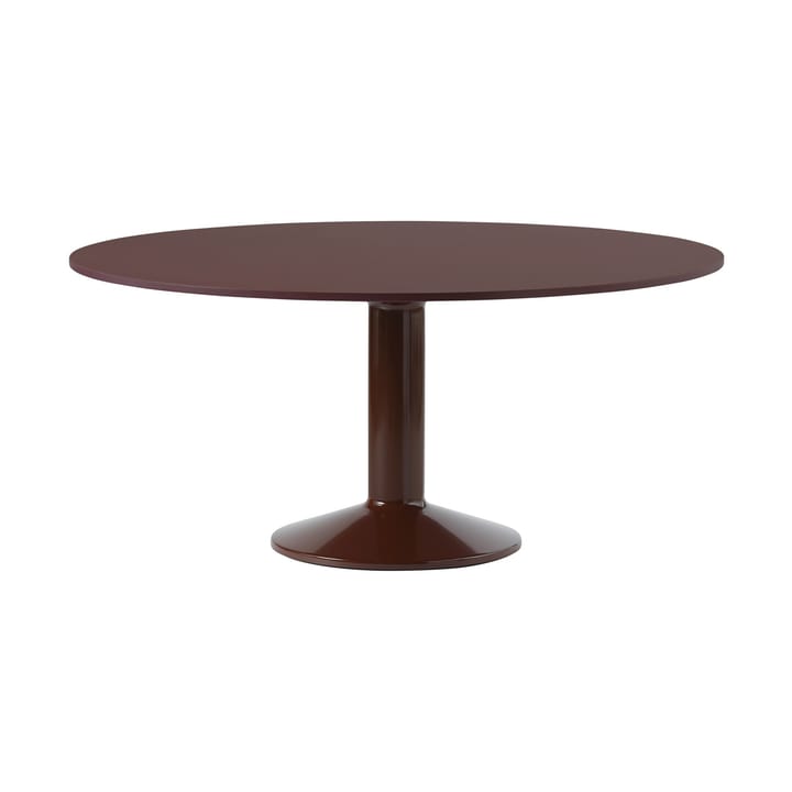 Midst søylebord Ø 160 - Dark Red Linoleum-Dark Red - Muuto