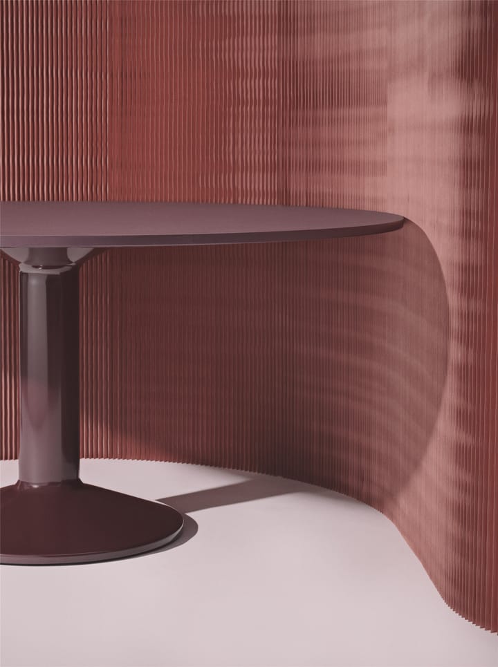 Midst søylebord Ø 160, Dark Red Linoleum-Dark Red Muuto