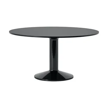 Midst søylebord - Black linoleum-black, Ø140 cm - Muuto