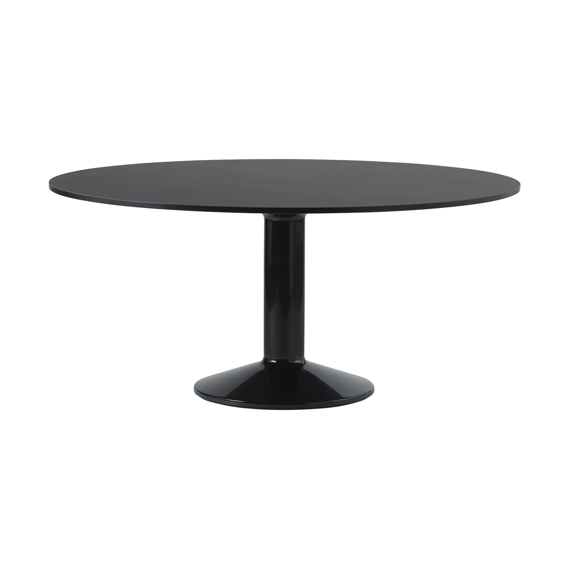 Midst søylebord, Black linoleum-black, Ø160 cm Muuto