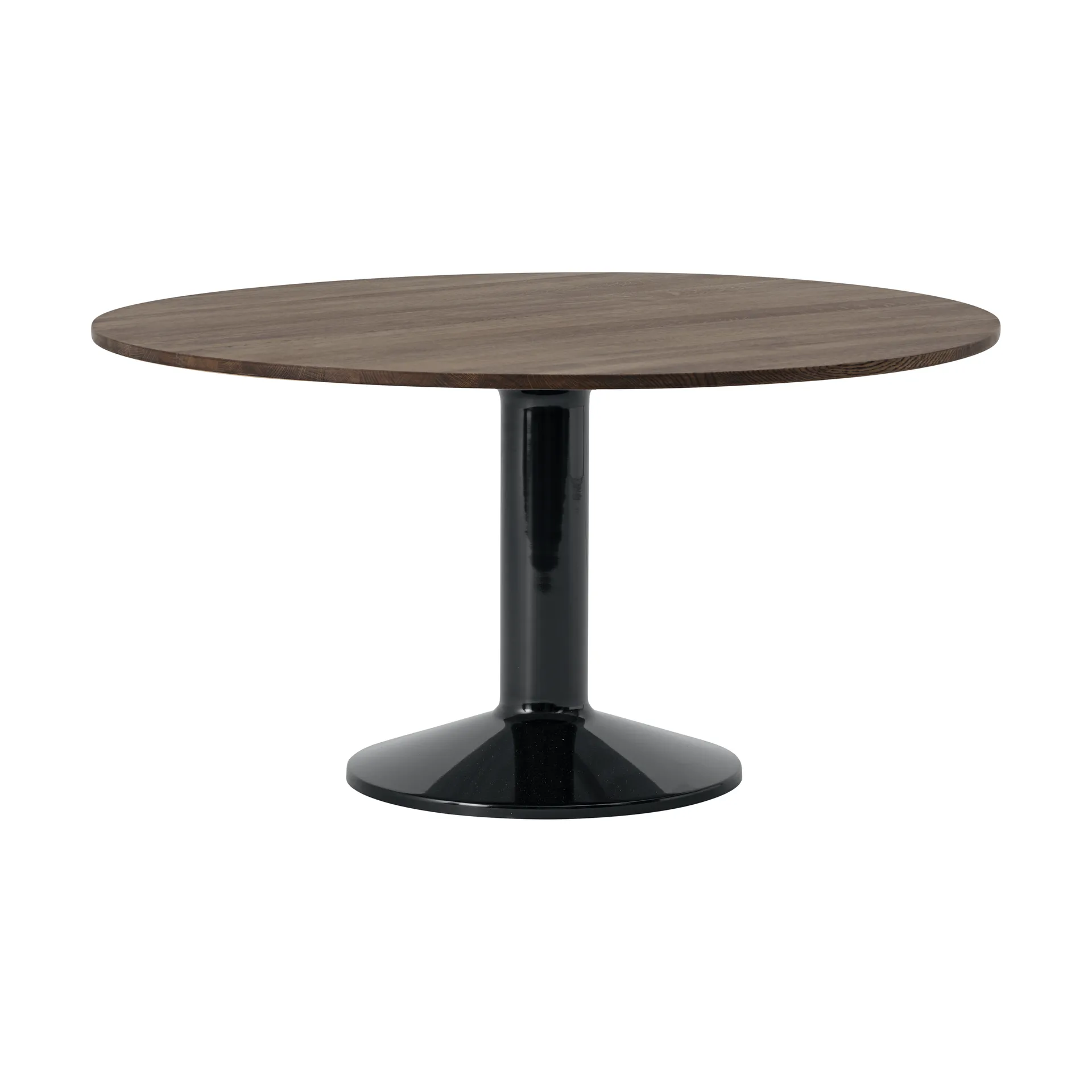 Midst søylebord, Dark oiled oak-black, Ø140 cm Muuto