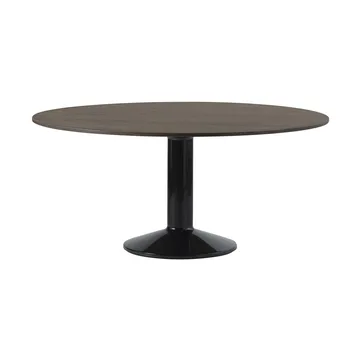 Midst søylebord - Dark oiled oak-black, Ø160 cm - Muuto