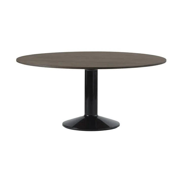Midst søylebord - Dark oiled oak-black, Ø160 cm - Muuto