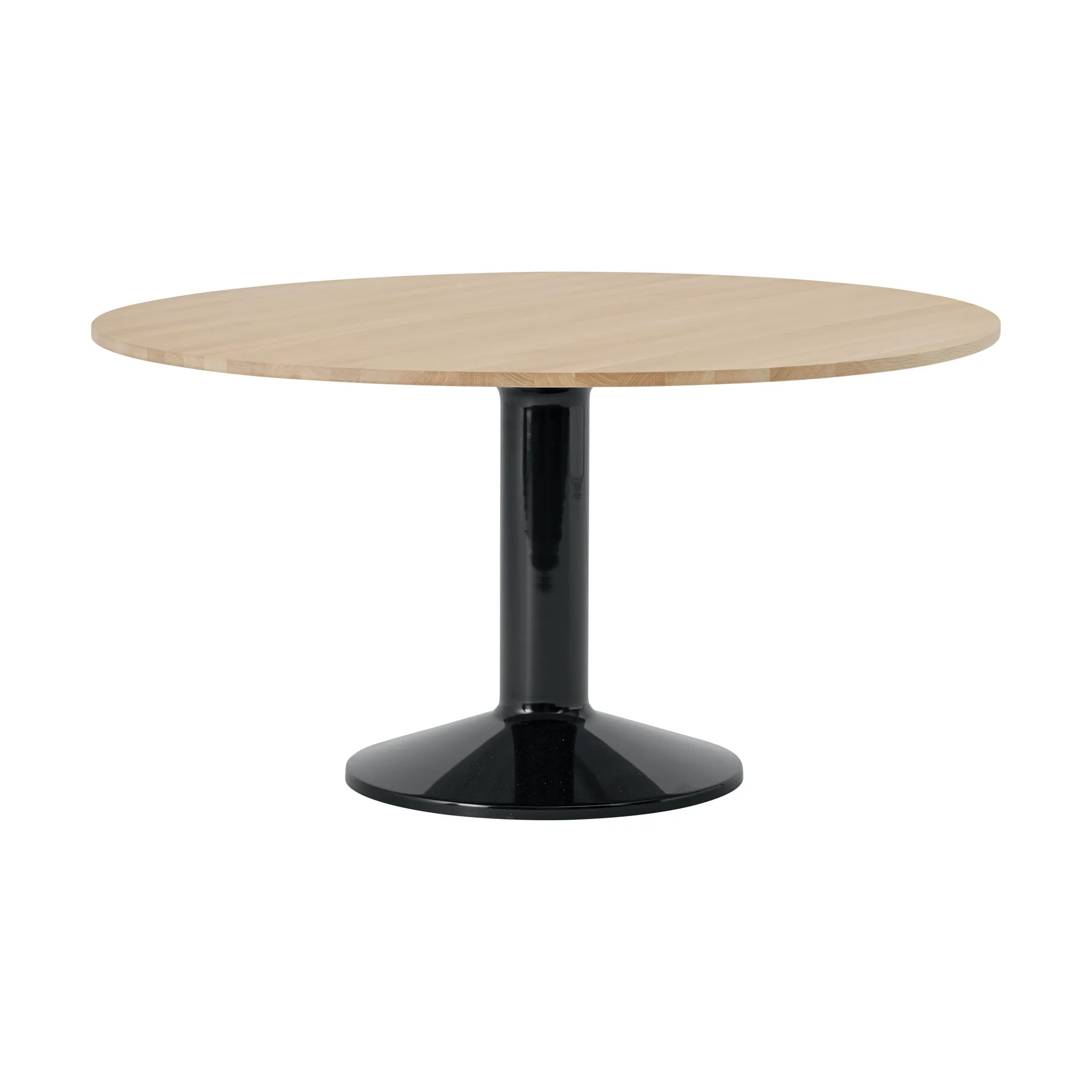 Midst søylebord, Oiled oak-black, Ø140 cm Muuto