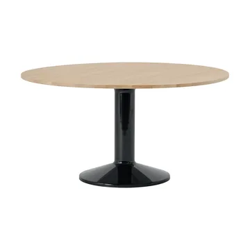 Midst søylebord - Oiled oak-black, Ø140 cm - Muuto